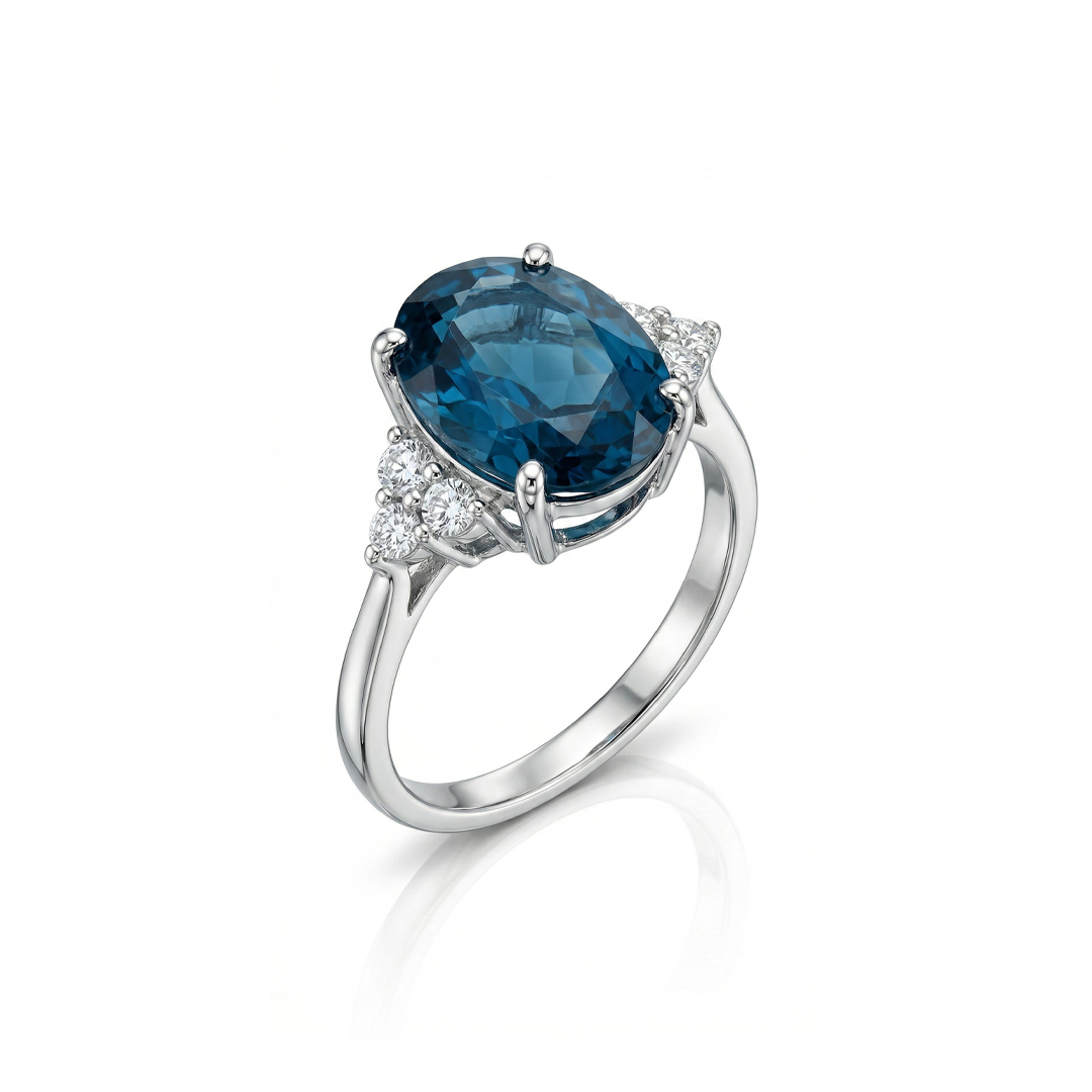 Anillo London Blue Topaz