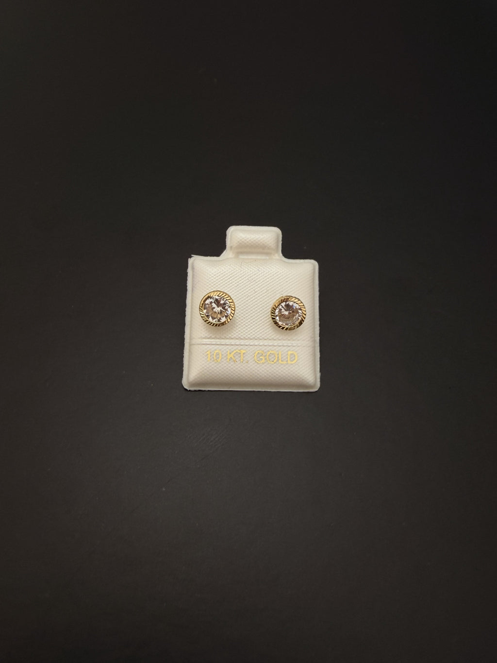 Aretes Biselados en oro 10K - Mystica Joyeria