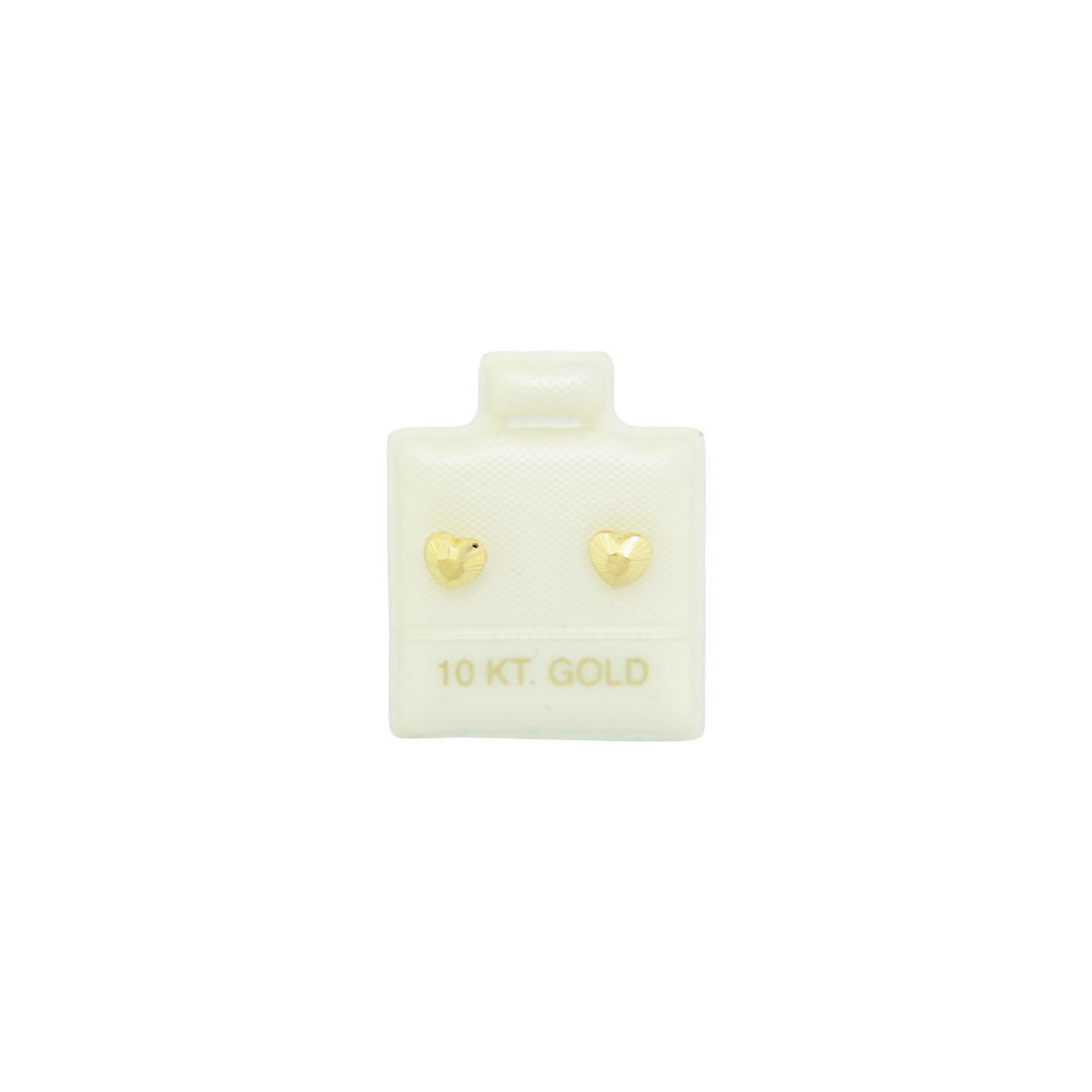 Aretes corazón relieve