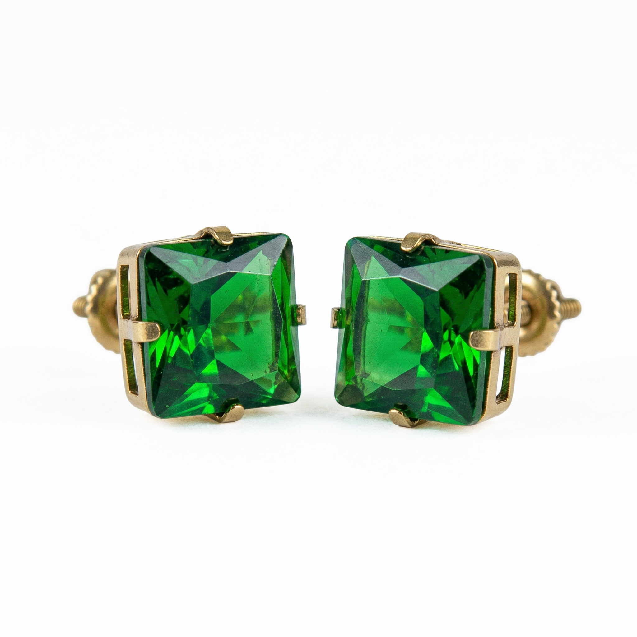Aretes Esmeralda Cuadrada