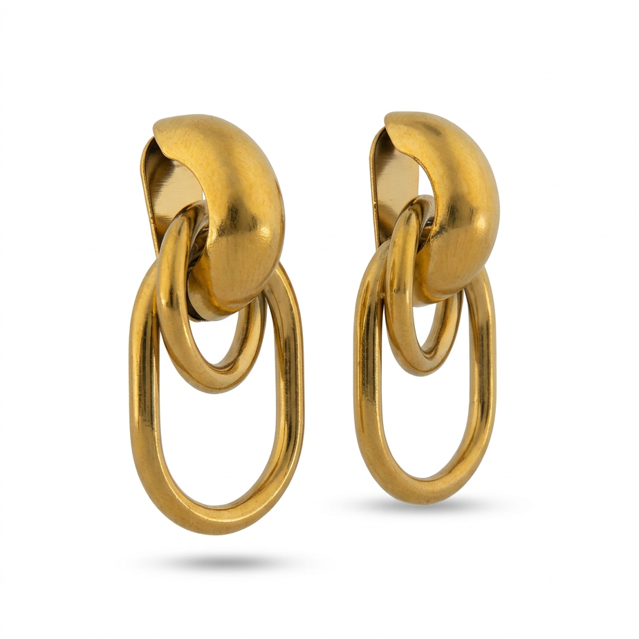 Aretes Doble Aro Elegante