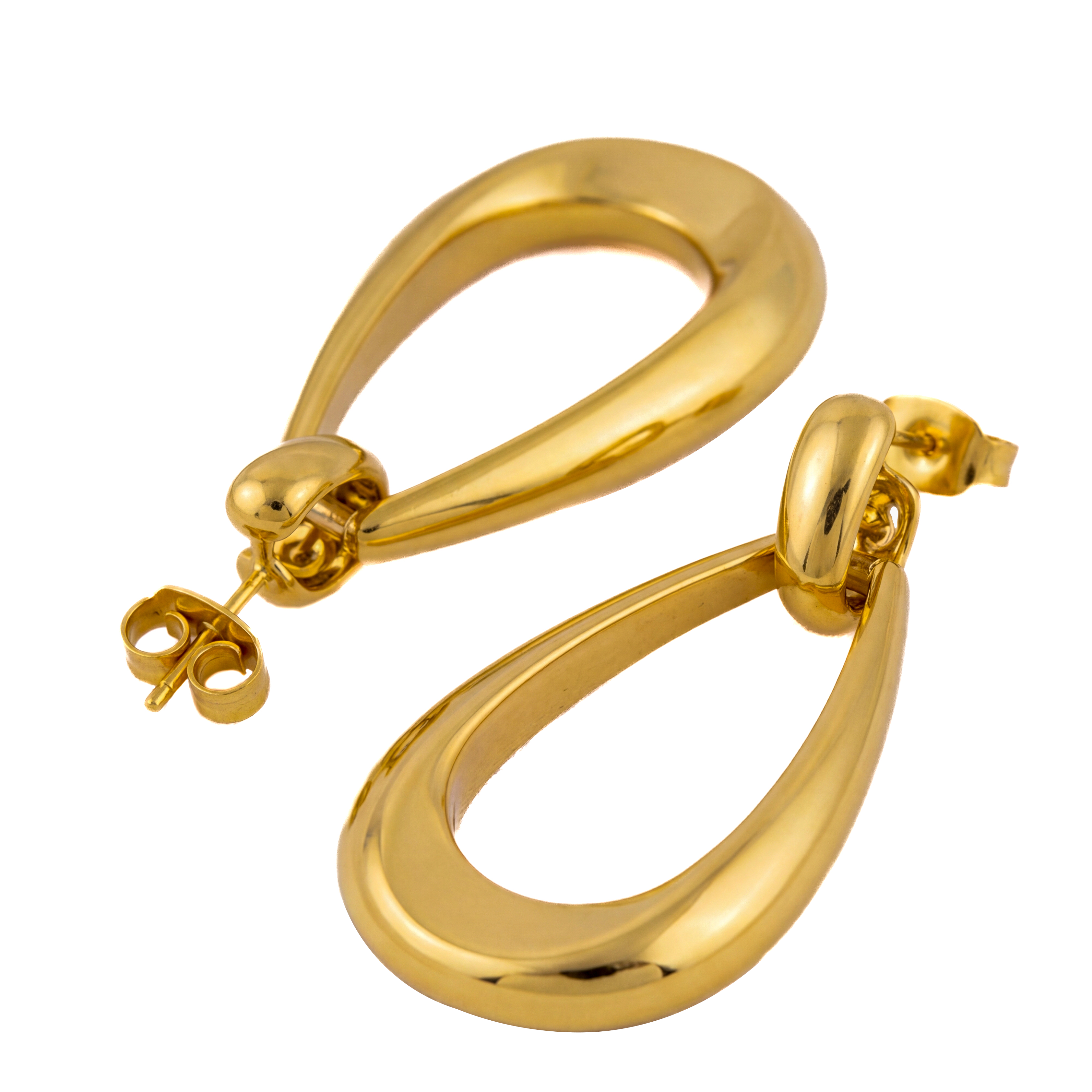 Aretes Lágrima Dorada Minimalista