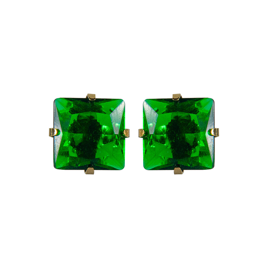 Aretes Esmeralda Cuadrada