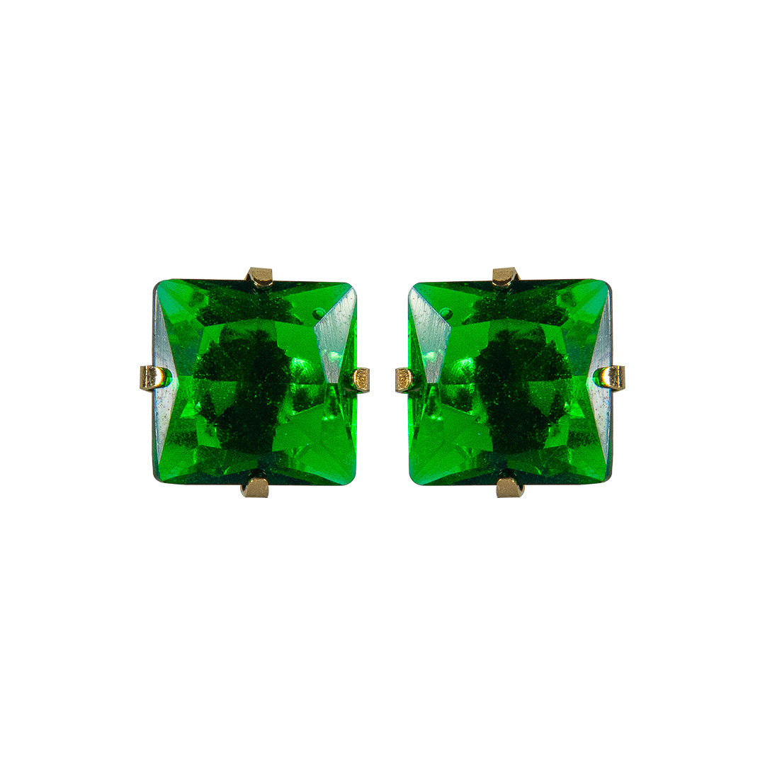 Aretes Esmeralda Cuadrada