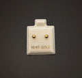 Broqueles Bolita en oro 10K - Mystica Joyeria