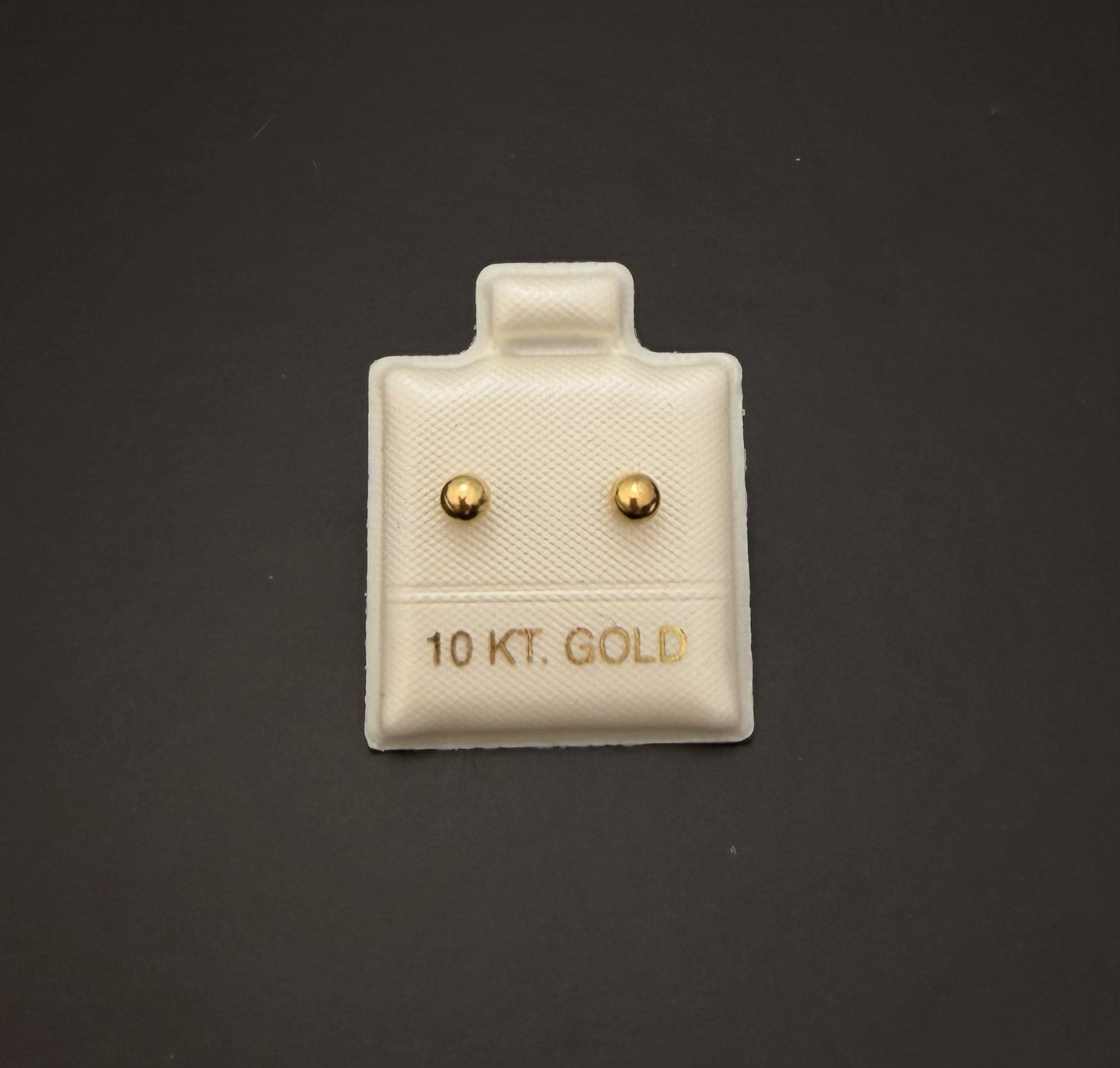Broqueles Bolita en oro 10K - Mystica Joyeria