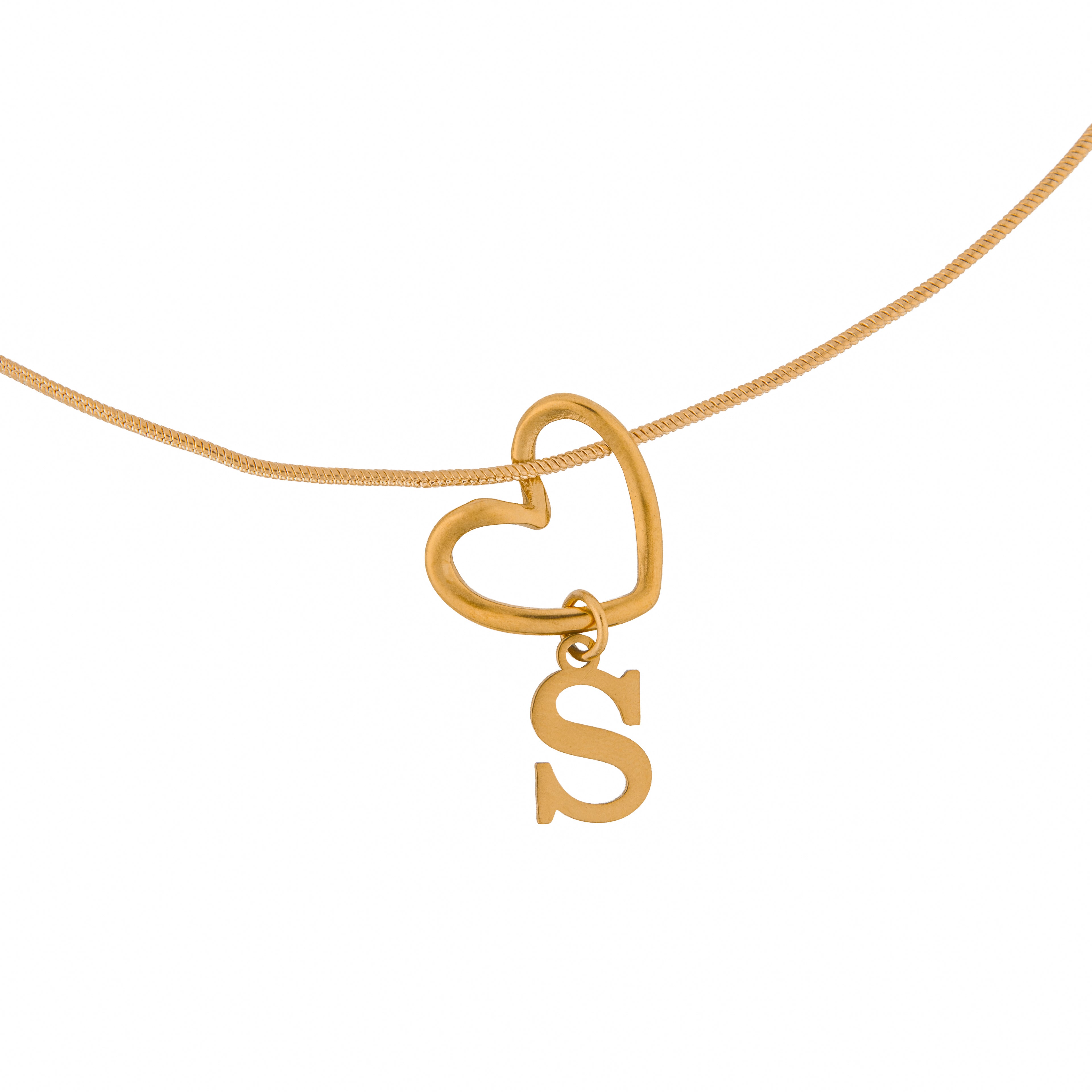 Collar Inicial Corazón Minimalista