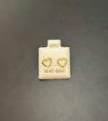 Aretes Corazon Hueco en oro 10K - Mystica Joyeria