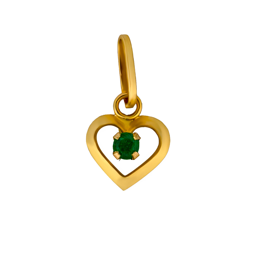 Dije de Corazón con Esmeralda