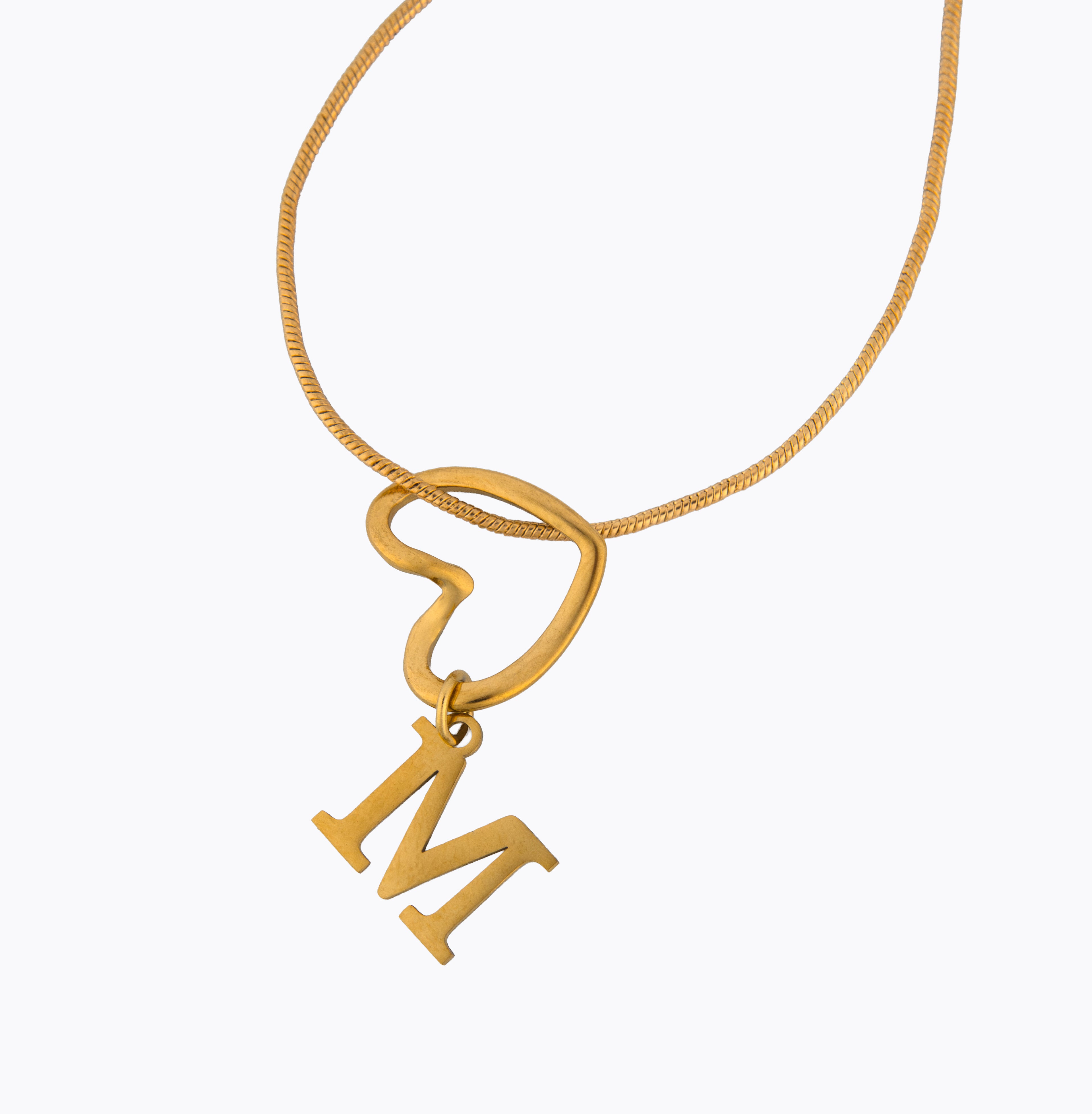 Collar Inicial Corazón Minimalista