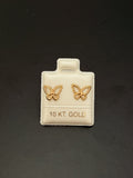 Aretes Mariposa en oro 10K - Mystica Joyeria