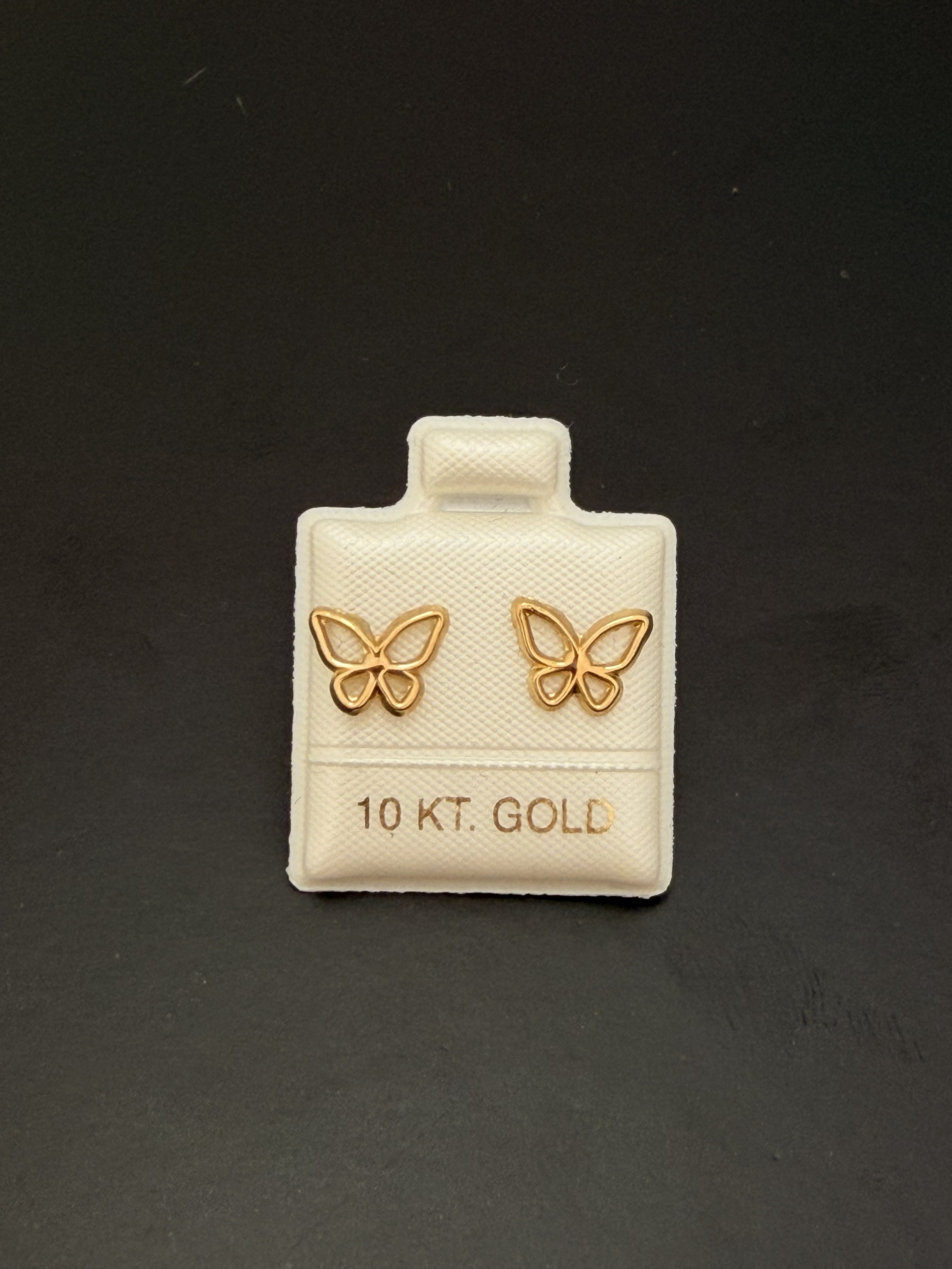 Aretes Mariposa en oro 10K - Mystica Joyeria