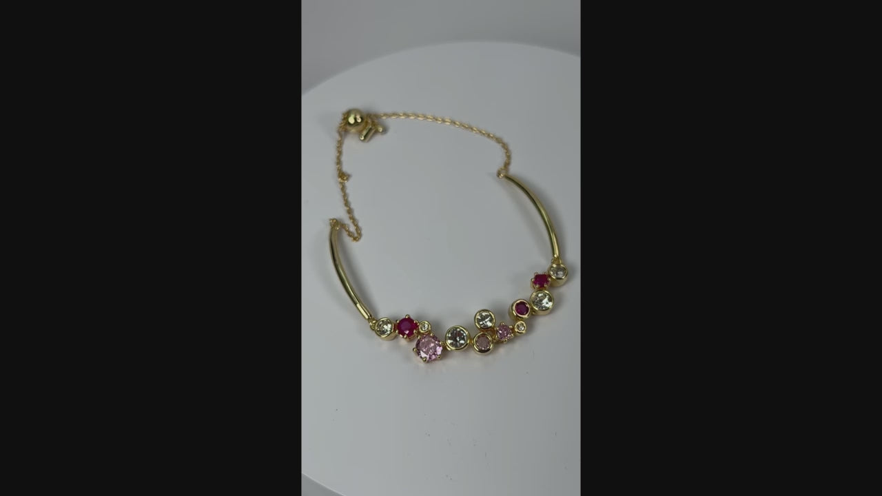 Pulseras Destellos Rosa
