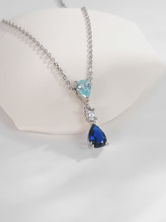 Aretes Gota Aurora Azul