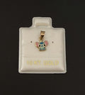 Dije Personaje Azul Tropical en oro 10K - Mystica Joyeria