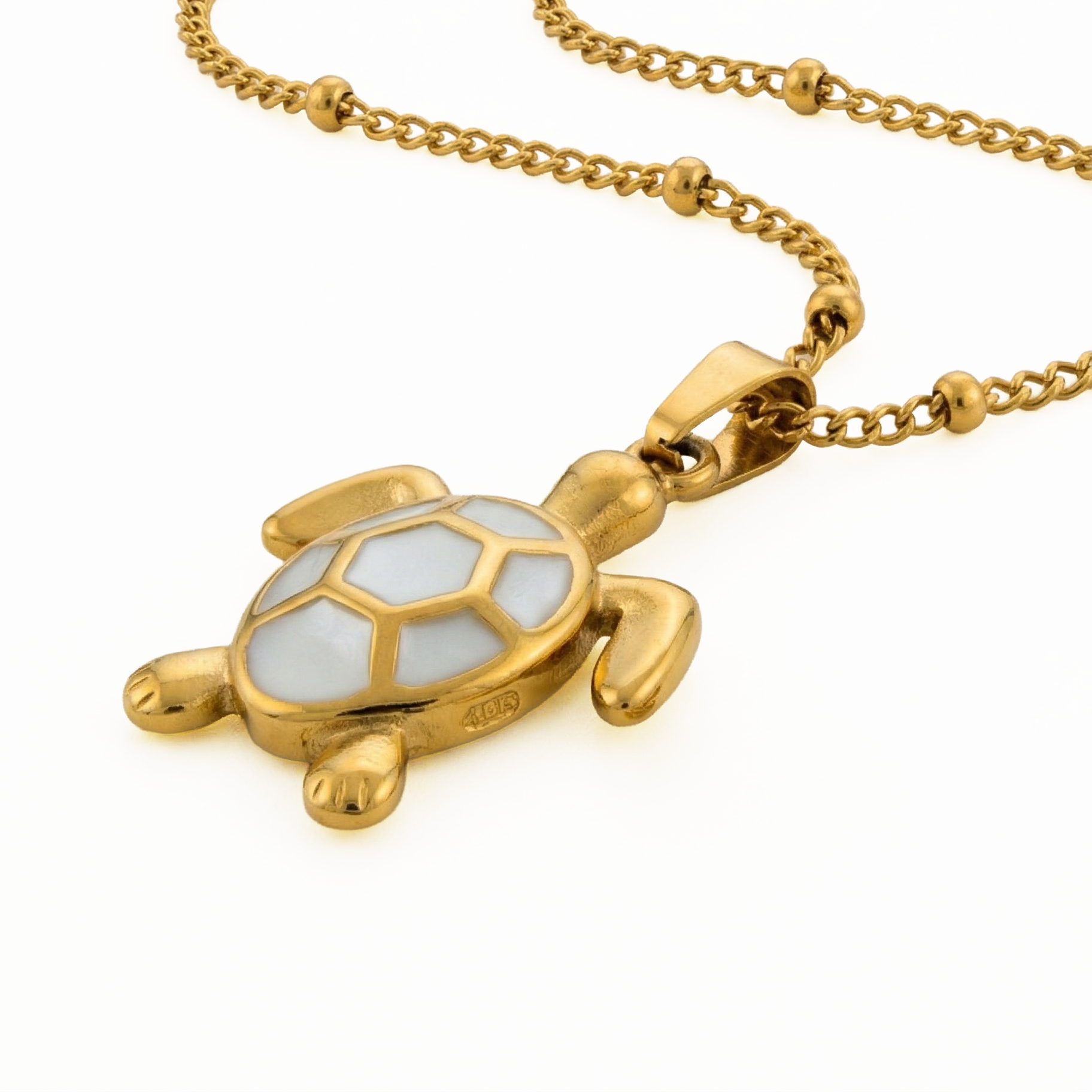 Collar Tortuga con Concha Blanca