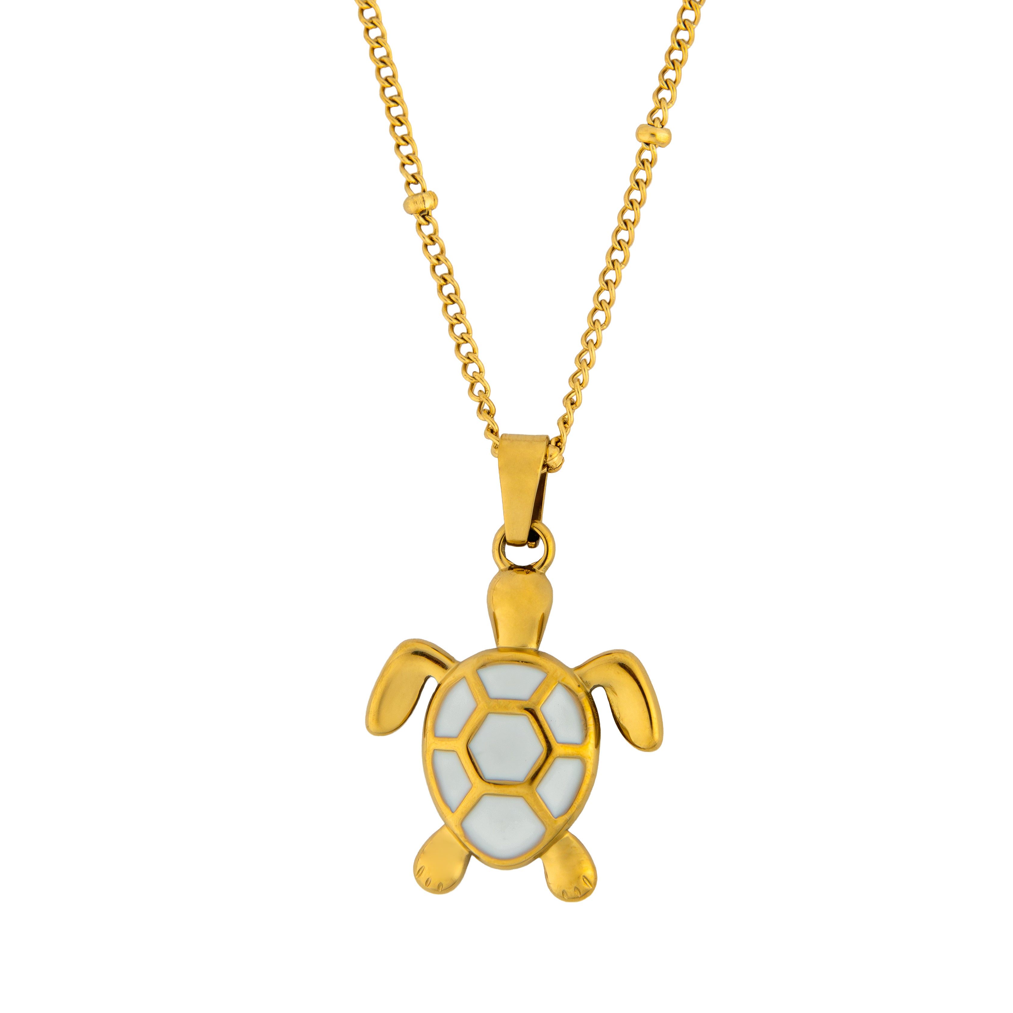 Collar Tortuga con Concha Blanca